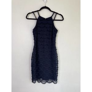 Guess Lace Fringe Slip fitted dress